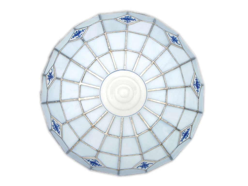 Cibulák Stínítko vitráž k lampovému podstavci neprolamované 35 cm Originál Český porcelán Dubí 