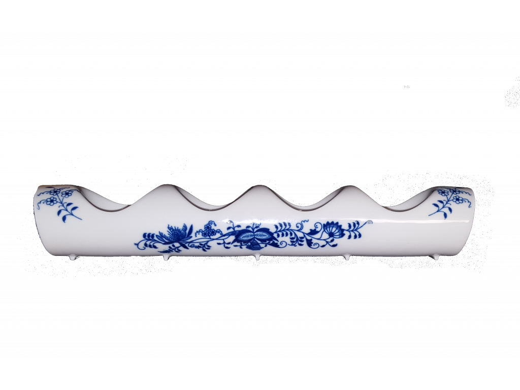 Zwiebelmuster Adventsleuchter gerader Korpus 30,5cm x 5,2cm 440g Original Bohemia Porzellan Dubi Karlsbader