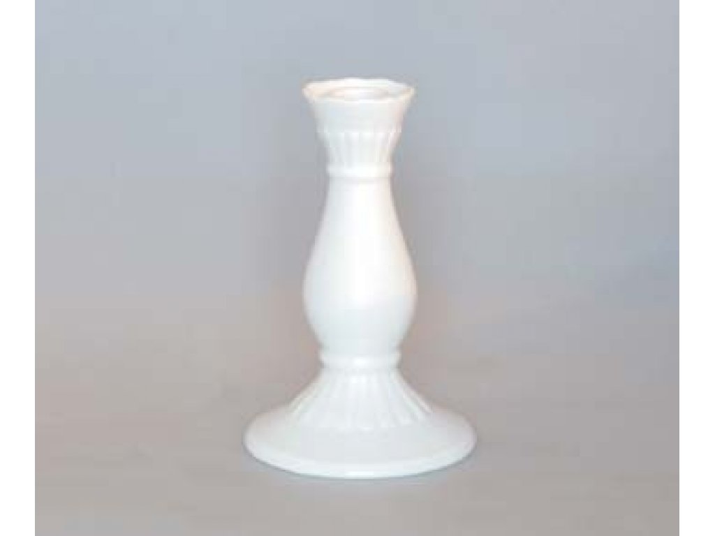 Svícen porcelán bílý 1969, 16 cm Český porcelán Dubí 1.jakost