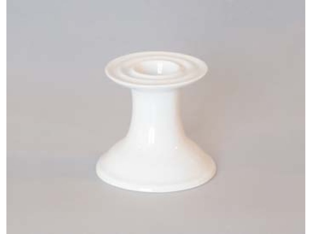Kerzenleuchter aus weißem Porzellan 1991/1 ohne Öse 6 cm Tschechisches Porzellan Dubí