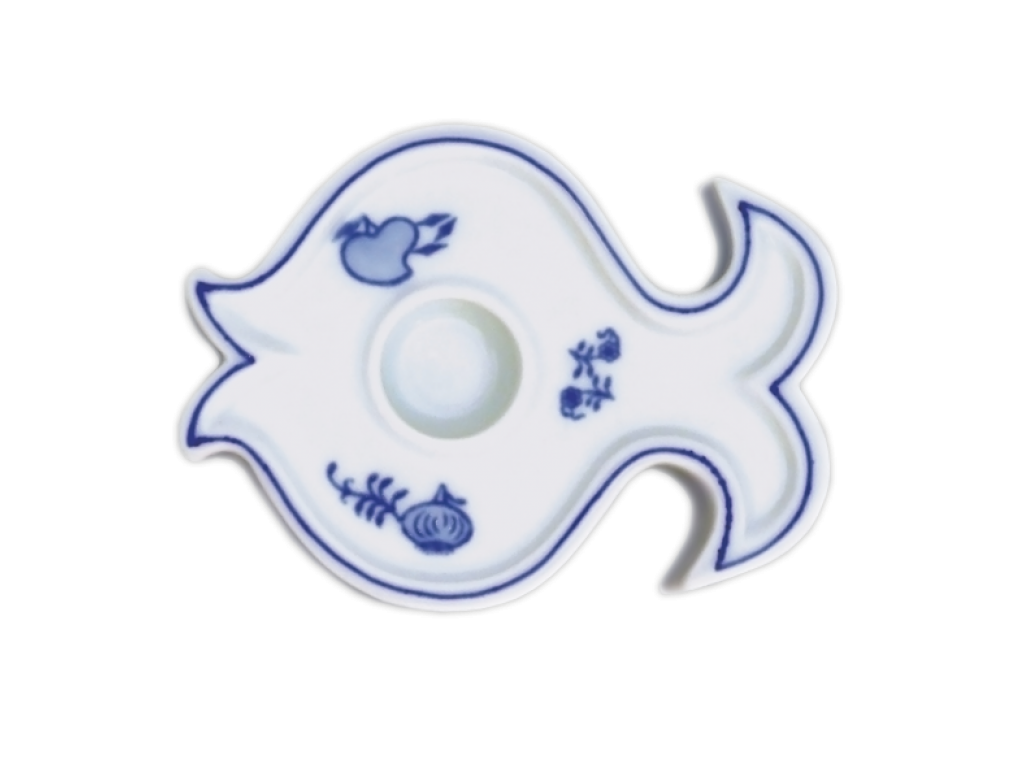 Cibulák Svícen ryba 9,2cm 110g Originál Český porcelán Dubí 