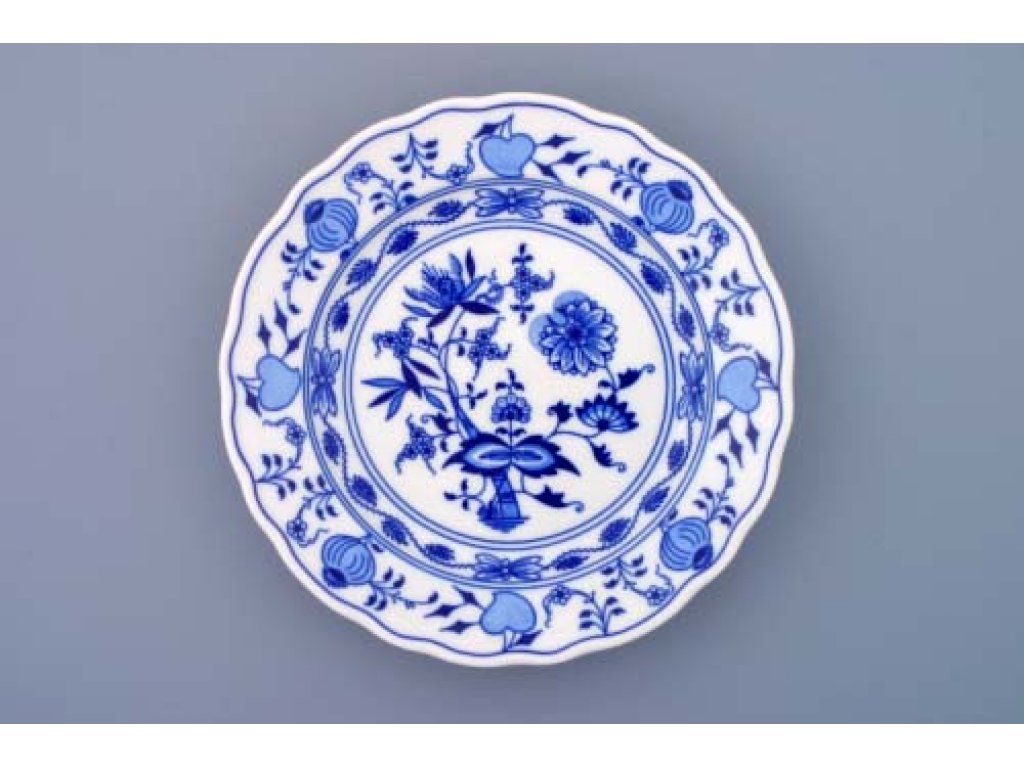 Zwiebelmuster Flat Deep Plate 24cm Original Bohemia Porcelain 2.Choice