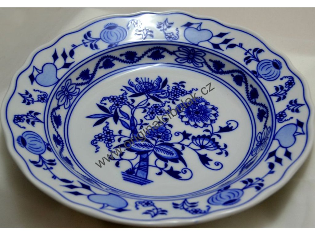 Zwiebelmuster Flat Deep Plate 24cm Original Bohemia Porcelain 2.Choice