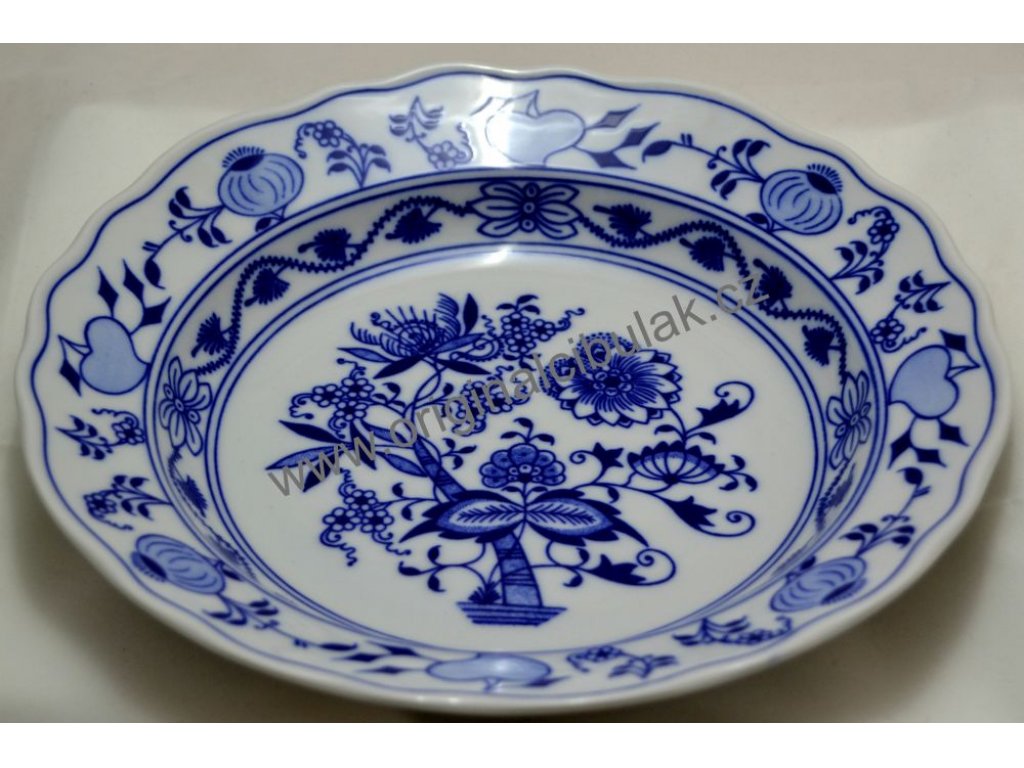 Zwiebelmuster Flat Deep Plate 24cm Original Bohemia Porcelain 2.Choice