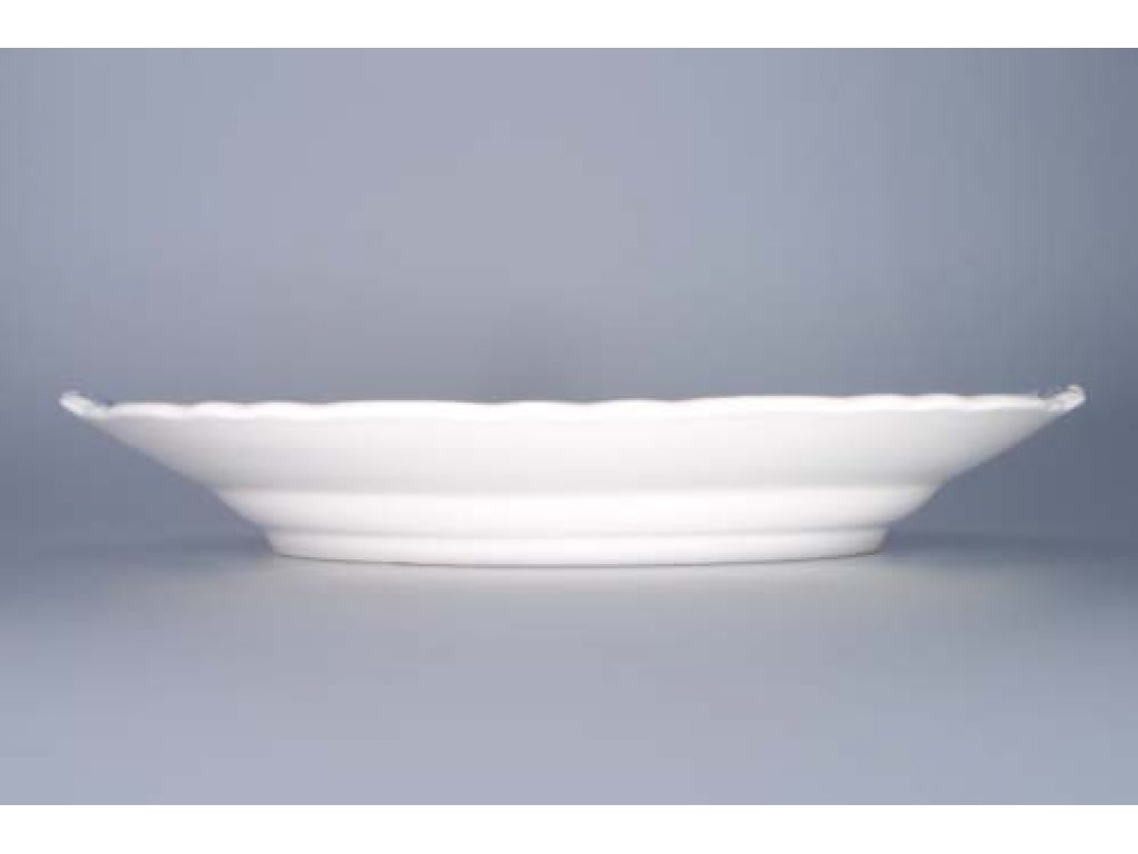 Zwiebelmuster Cake Plate with Handles 28cm, Original Bohemia Porcelain from Dubi