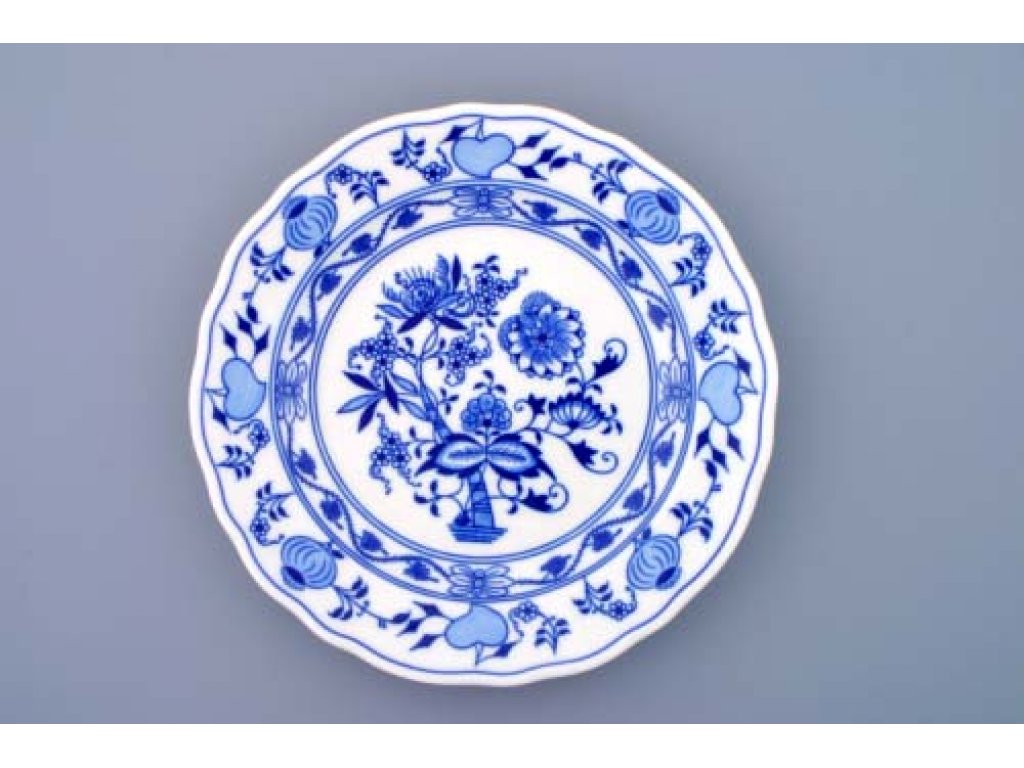 Talíř cibulák mělký 24 cm originál cibulový porcelán Dubí 2.jakost