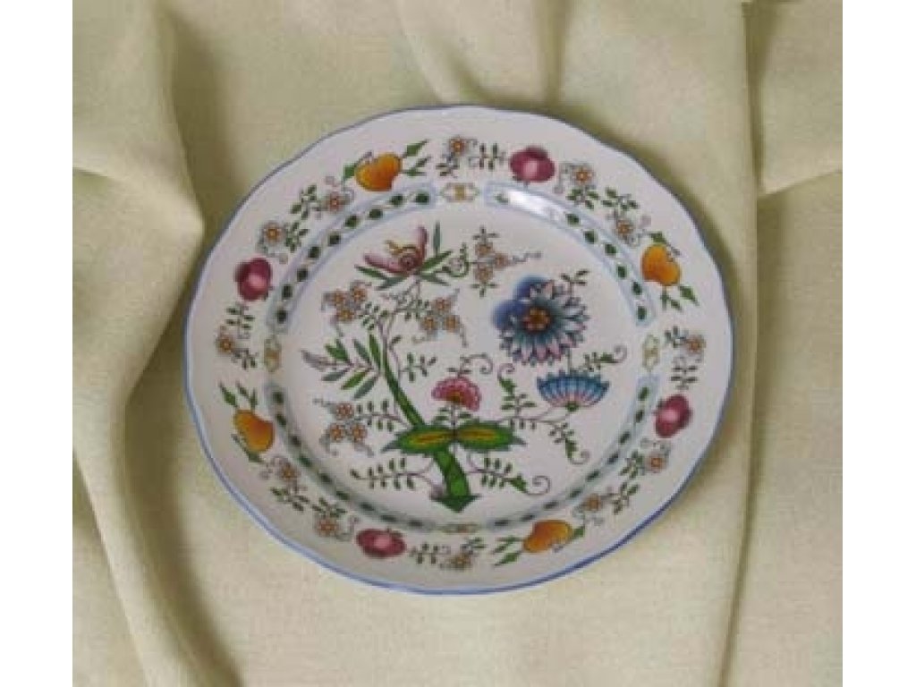 Nature Zwiebelmuster Flat Dessert Plate 19cm,  Bohemia Porcelain from Dubi