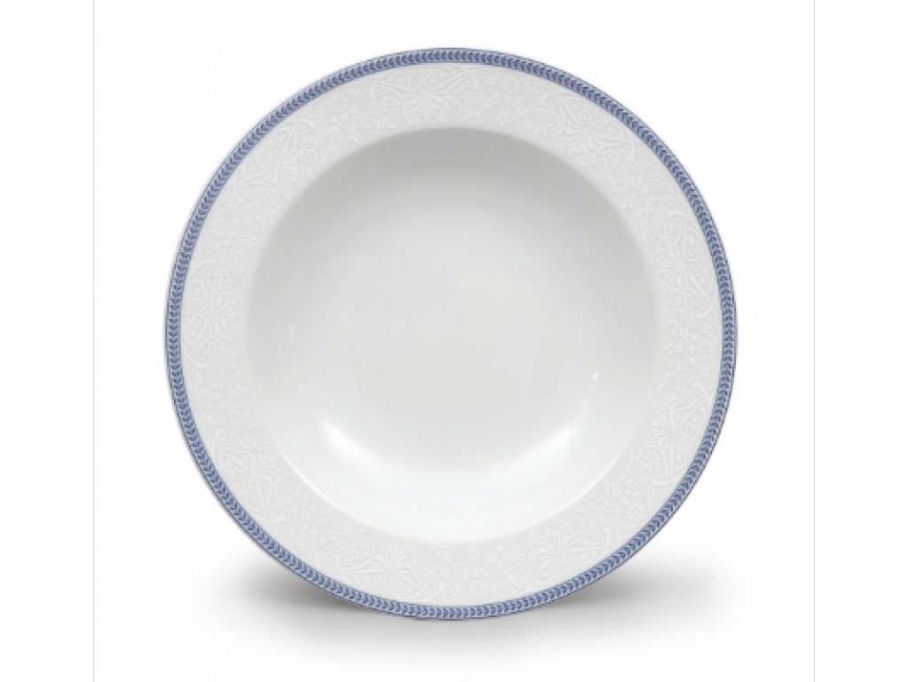 plate deep 22 cm Opal lace blue Thun 1 pcs Czech porcelain
