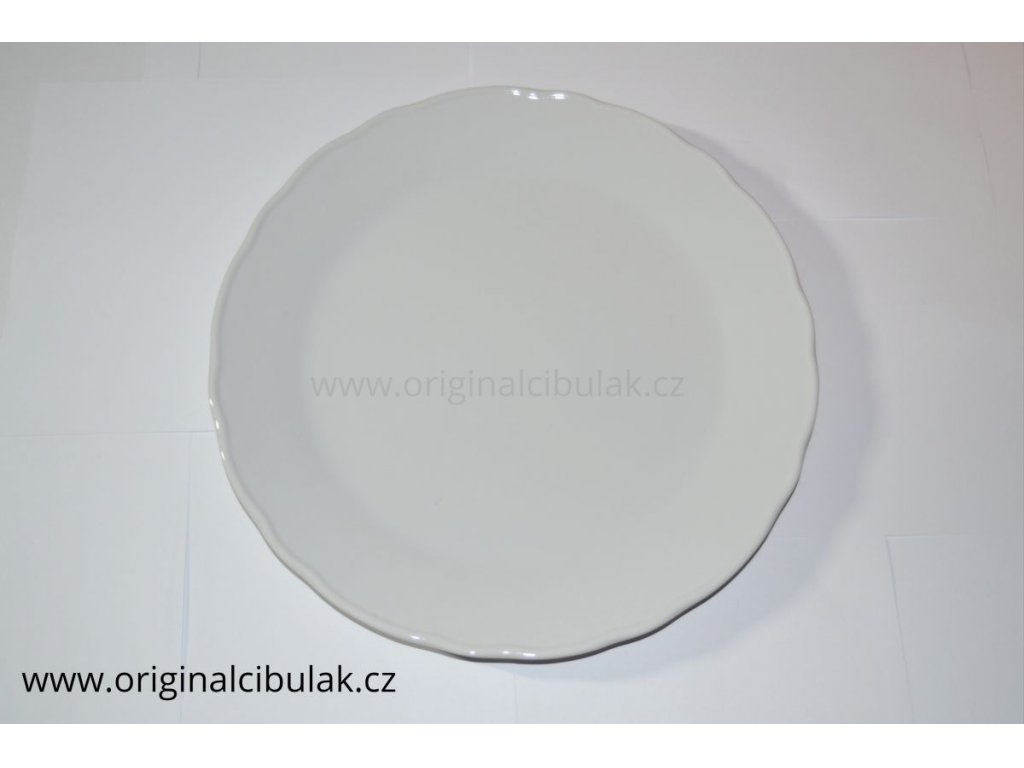 Tanier klubový biely 30 cm  český porcelán Dubí