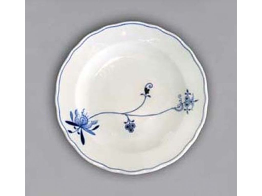 Cibulákový  tanier plytký 24 cm - ECO cibulák  cibulový porcelán, originálny cibulák Dubí 1. akosť