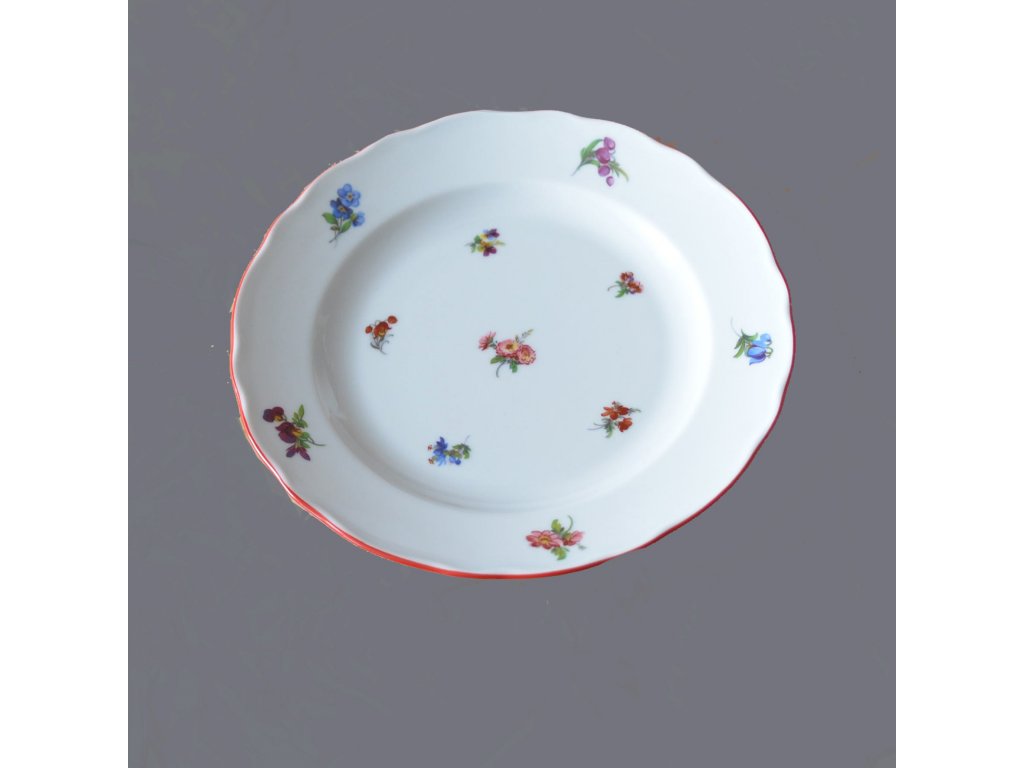 Talíř mělký praporový  24cm Házenka Český porcelán Dubí