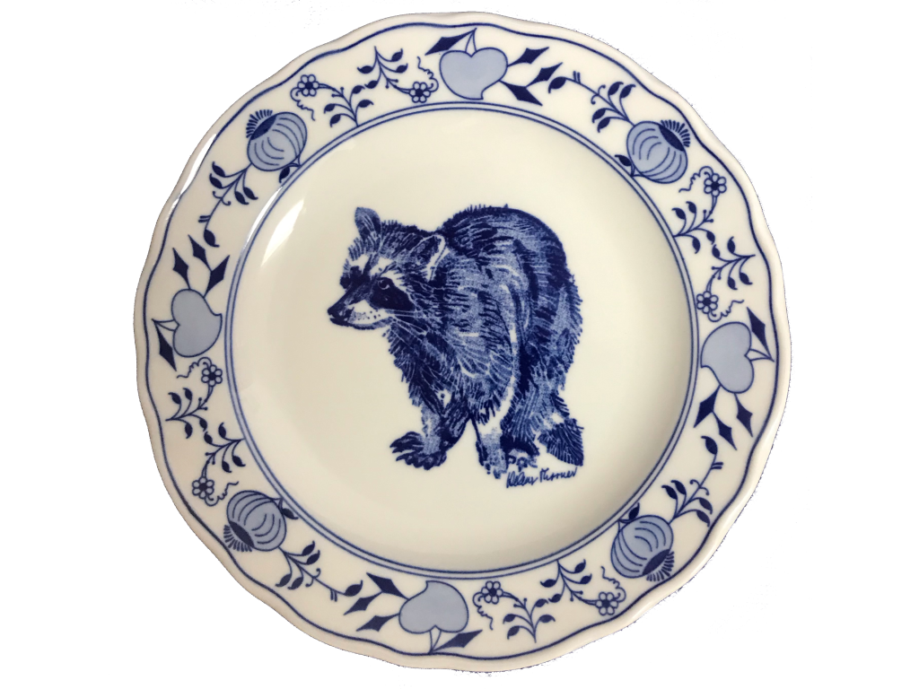 Zwiebelmuster Flacher Teller 24cm WASCHBÄR Original Bohemia Porzellan Dubi Karlsbader 