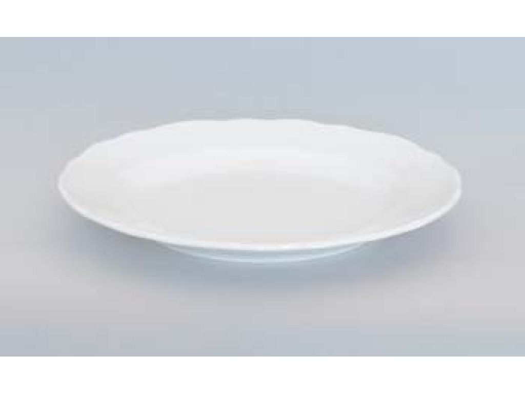 Tanier plytký 26cm biele Rokoko Český porcelán Dubí 
