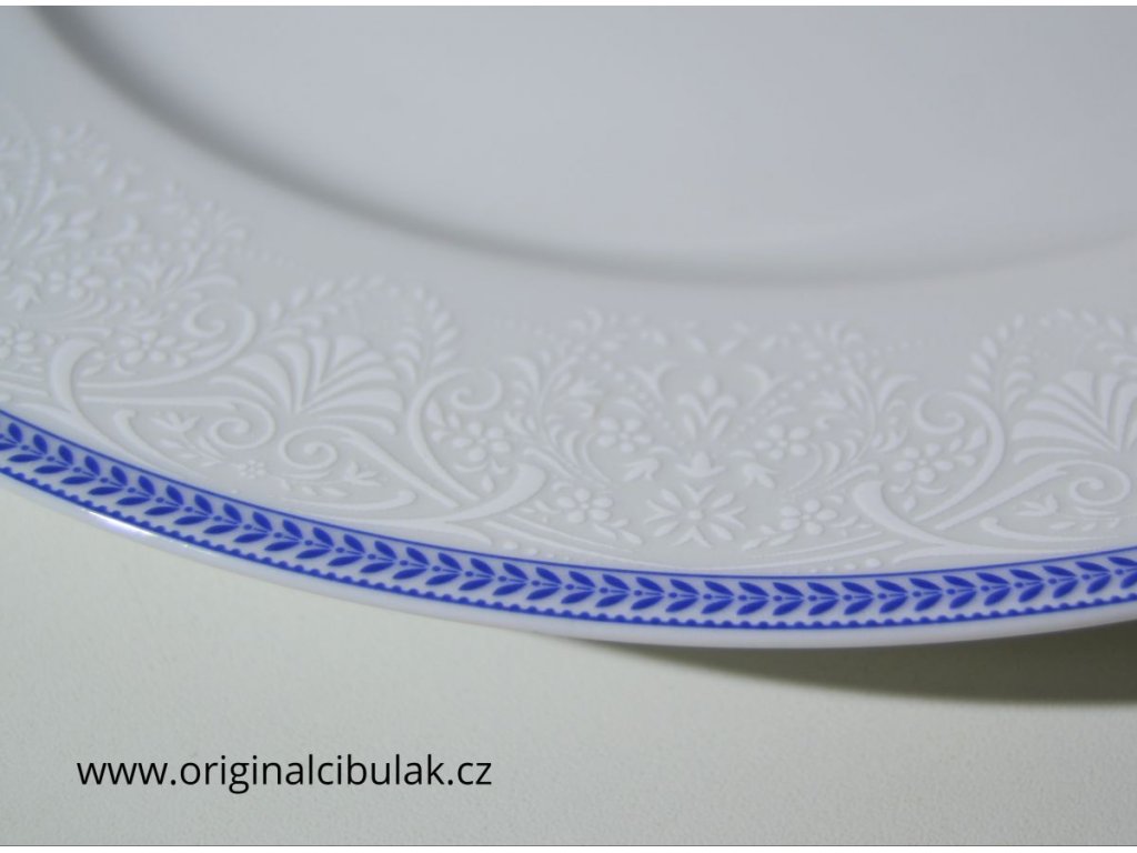 plate bowl Opal 30 cm lace blue Thun 1 pcs Czech porcelain