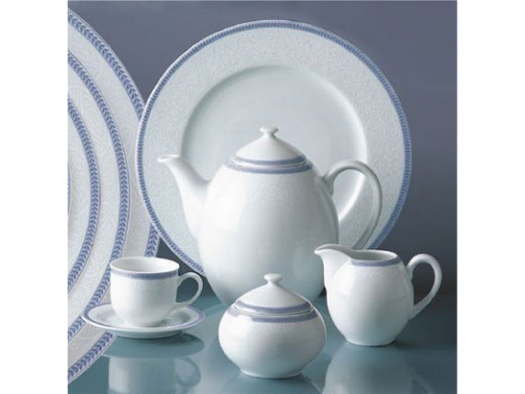 plate bowl Opal 30 cm lace blue Thun 1 pcs Czech porcelain