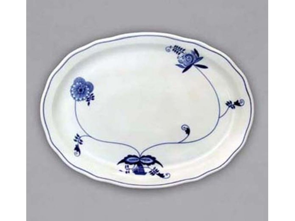 Cibulákový tanier oválny  ECO cibulák 8 cm cibulový porcelán originálny cibulák Dubí