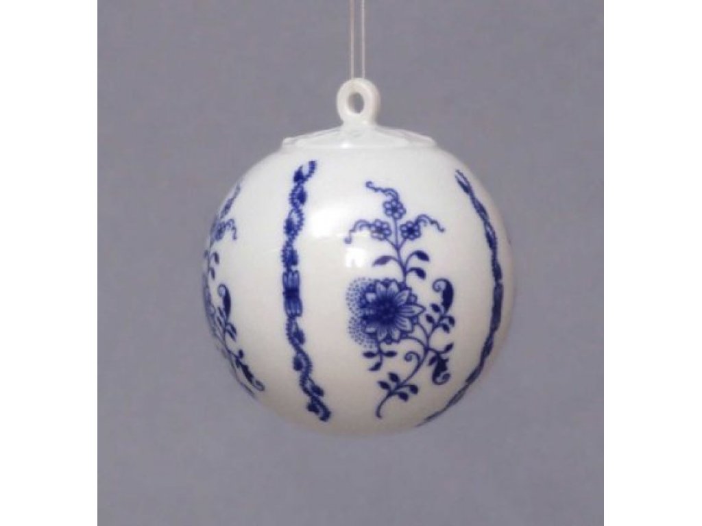 Zwiebelmuster Weihnachtskugel klein 5,8 cm 50g Original Bohemia Porzellan Dubi Karlsbader