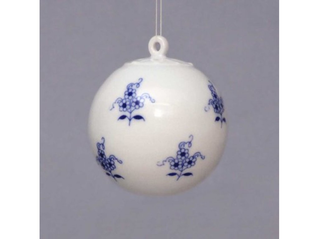 Zwiebelmuster Weihnachtskugel klein 5,8 cm 50g Original Bohemia Porzellan Dubi Karlsbader