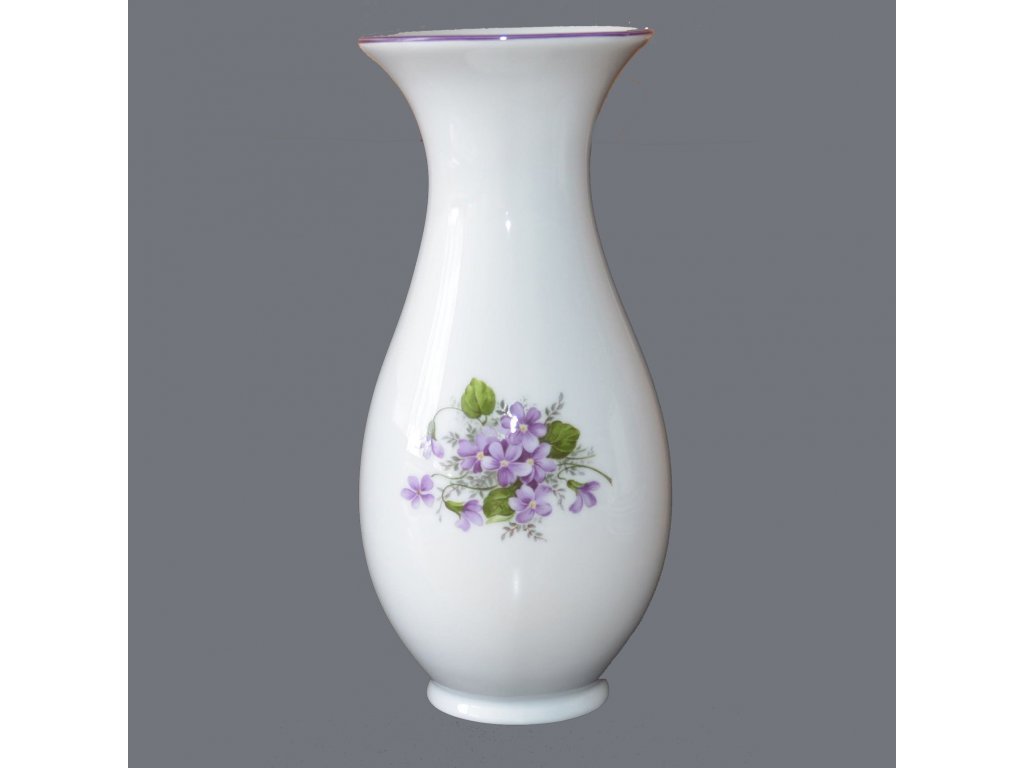 Váza 1210/3  25,5cm Fialky Český porcelán Dubí