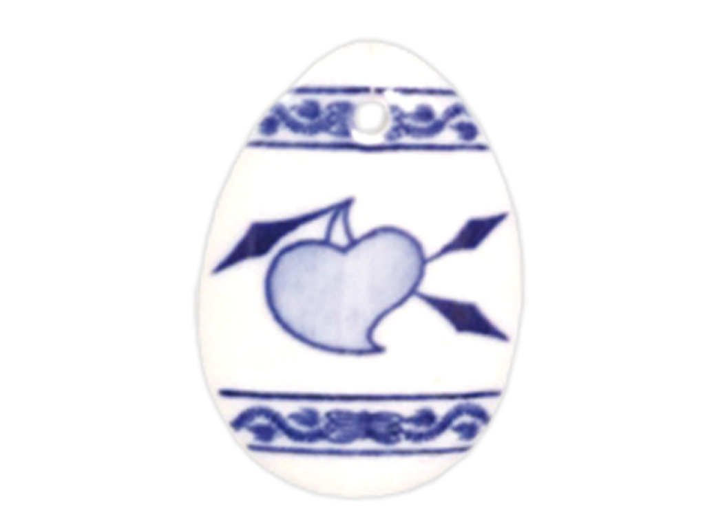 Zwiebelmuste Osterdeko Ei geschnitten 5,5x3,9 cm 0,20g Original Bohemia Porzellan Dubi Karlsbader 