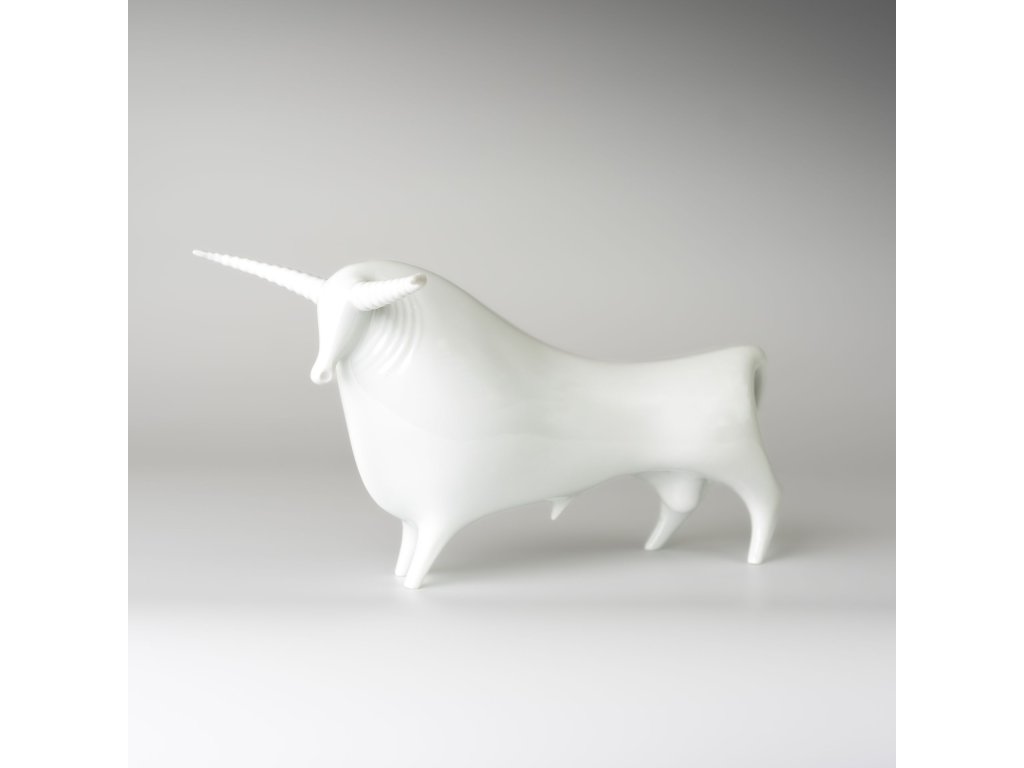 GROSSER STIER 33,5 x 10,5 x 24,5 cm WEISS Bohemia Porzellan Dubí