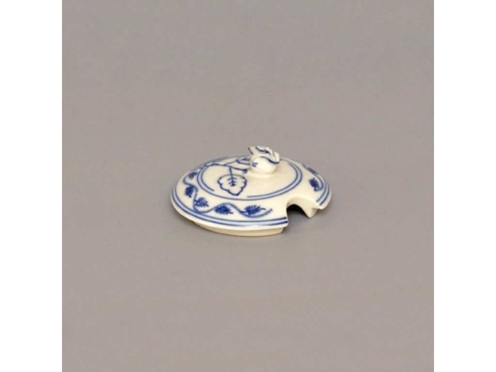 Víčko s výřezem k cibulákové cukřence 0,20 l originální cibulákový porcelán Dubí, cibulový vzor