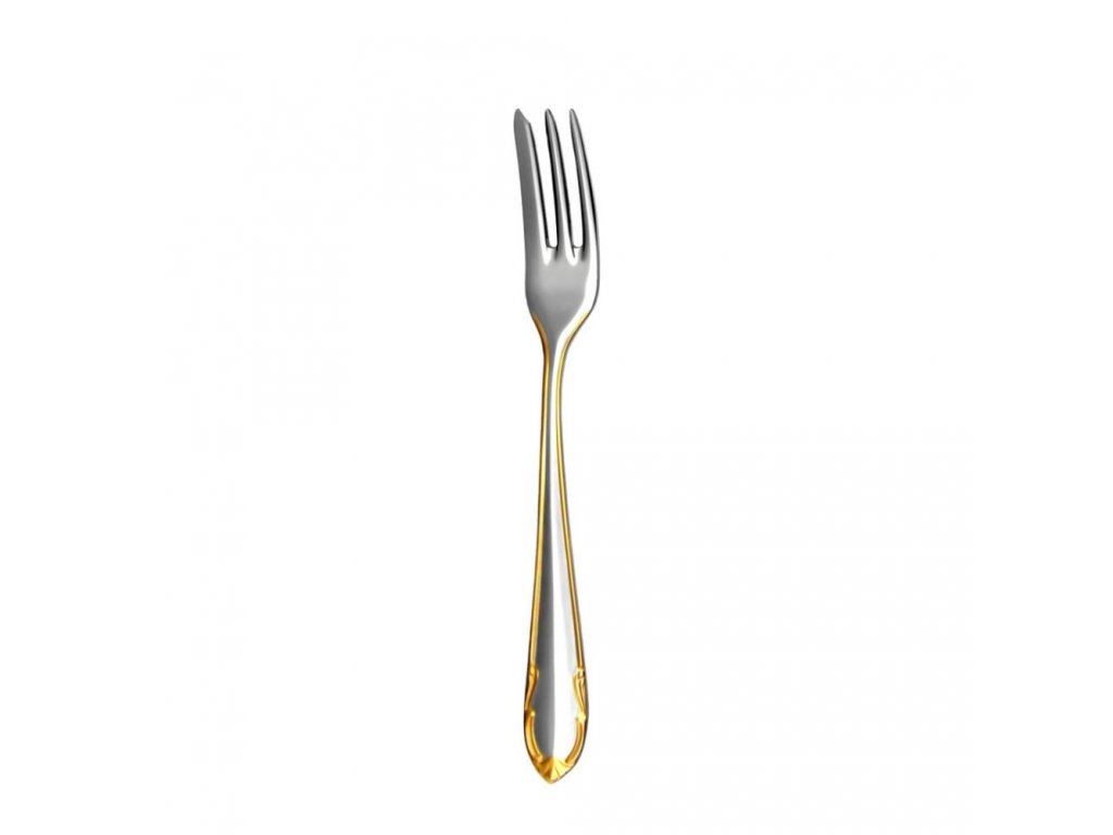 Fork for dessert Classic Gold gilded 1 piece Toner stainless steel
