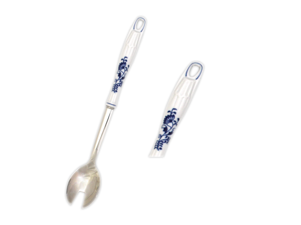 Zwiebelmuster Salad fork, hanging, embossed, 32cm Original Blue Onion Pattern Bohemia from Dubi 
