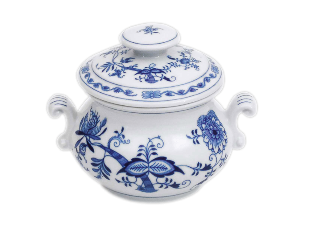Cibulák Hrnček zapekací s uškami a s viečkom s úchytkou 0,5l Originálny Český Porcelán Dubí
