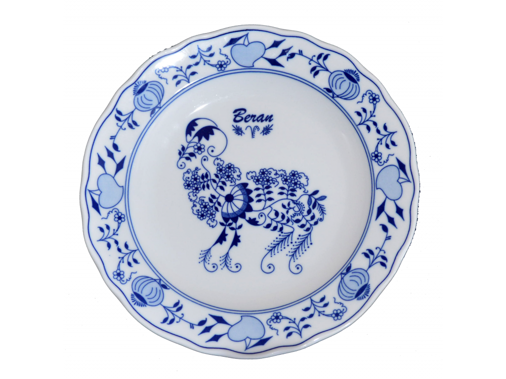 Cibulák Talíř zvěrokruh  horoskop  BERAN 24cm Originál Český porcelán Dubí 