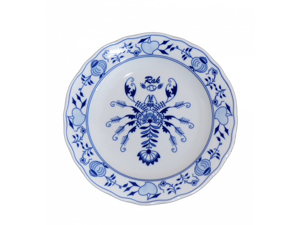 Cibulák Talíř závěsný mělký 24cm RAK Originál Český porcelán Dubí 