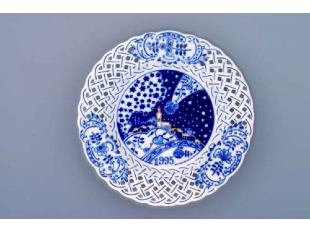Cibulak Tanier závesný prelamovaný výročný 1995  18cm Originálny Český Porcelán Dubí 