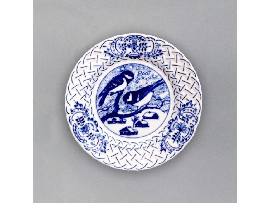 Cibulák Tanier Výročný 2007  reliéfny závesný 18cm Originálny Český Porcelán Dubí 