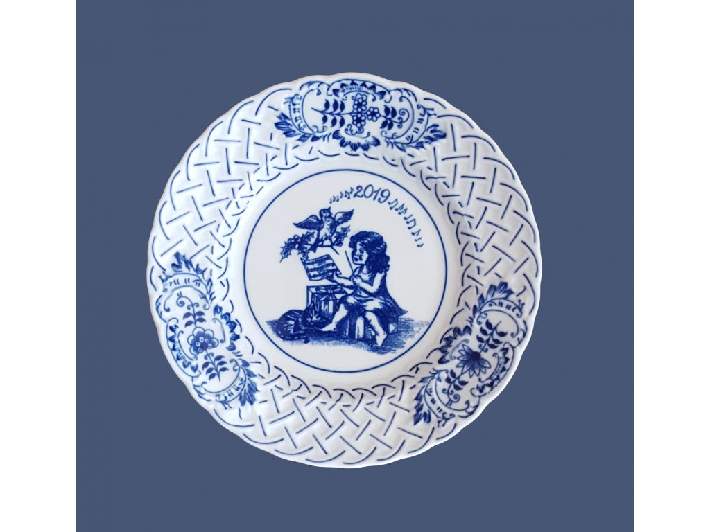 Cibulák Tanier Výročný 2019 reliéfny závesný 18cm Originálny Český Porcelán Dubí