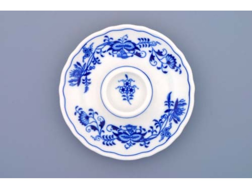 GREEN  Zwiebelmuster Egg cup low 13cm Original Blue Onion Pattern Bohemia from Dubi 