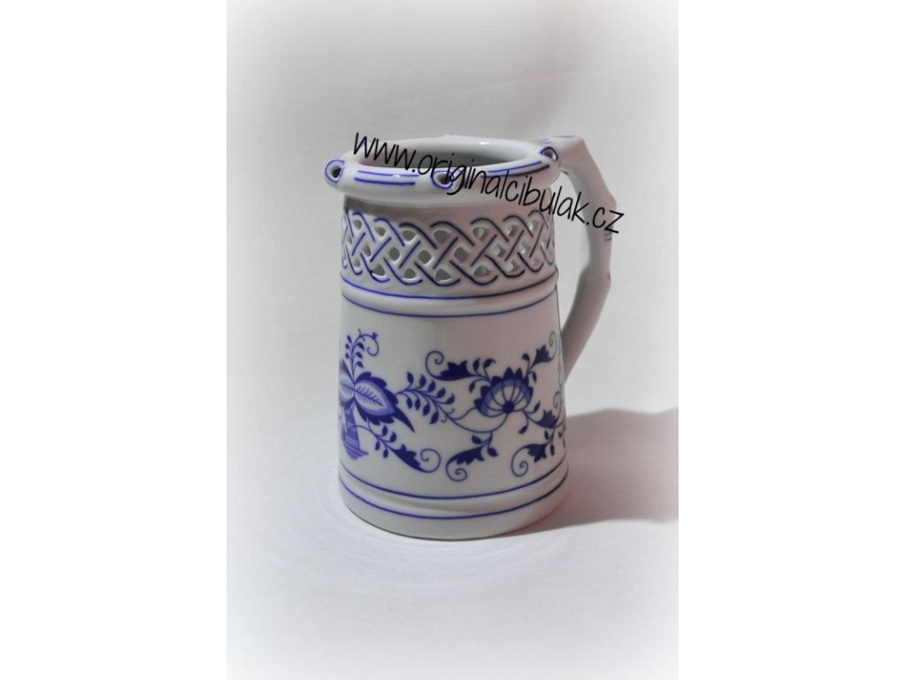 ZELENÝ Cibulák Korbel prolamovaný  0,40l Originál Český porcelán Dubí 
