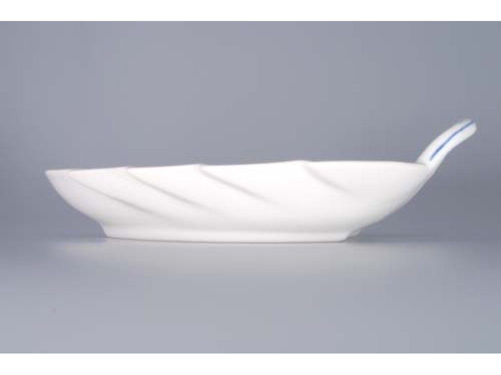 GRÜN  Zwiebelmuster Blattschale 19cm Original Bohemia Porzellan Dubi Karlsbader 