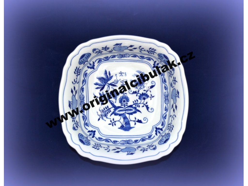 ZELENÝ Cibulák Misa šalátová štvorhranná 21cm talianska Originálny Český Porcelán Dubí 