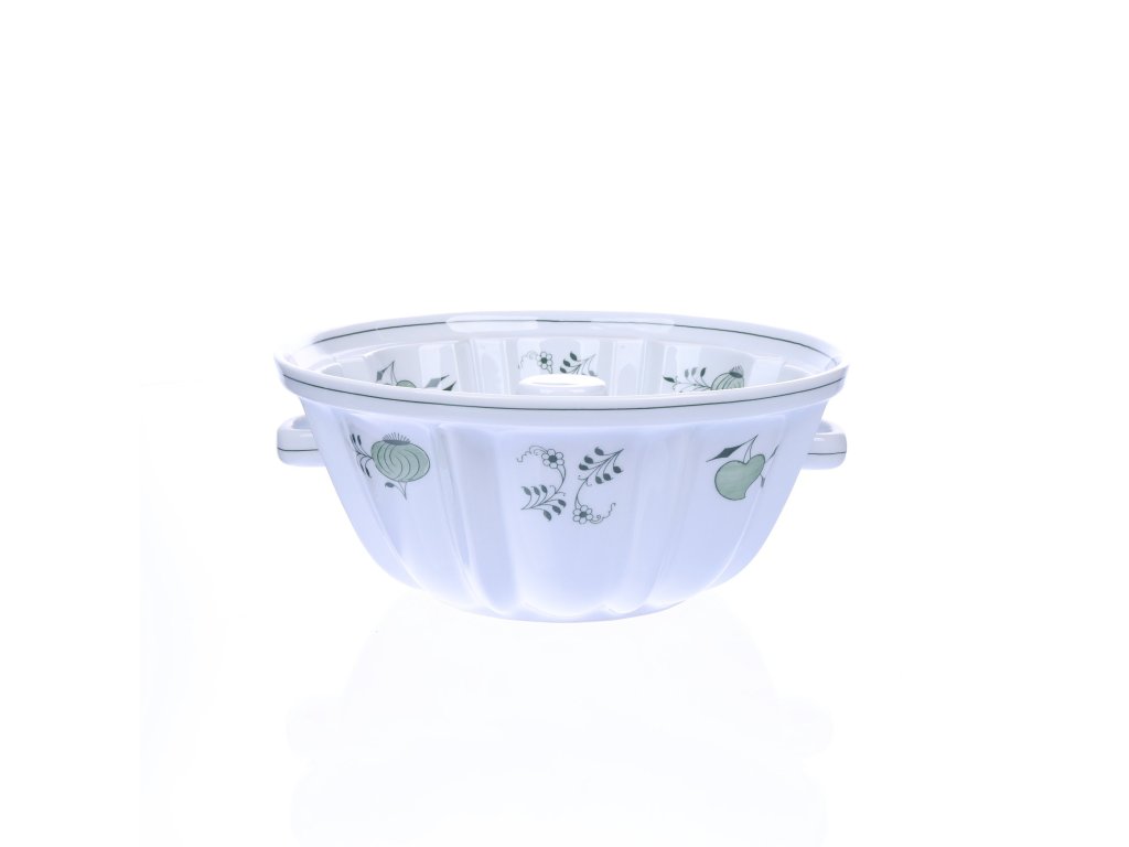  ZELENÝ Cibulák Pečící forma  bábovka 27,2cm x 13cm 1,8 l Originál Český porcelán Dubí 