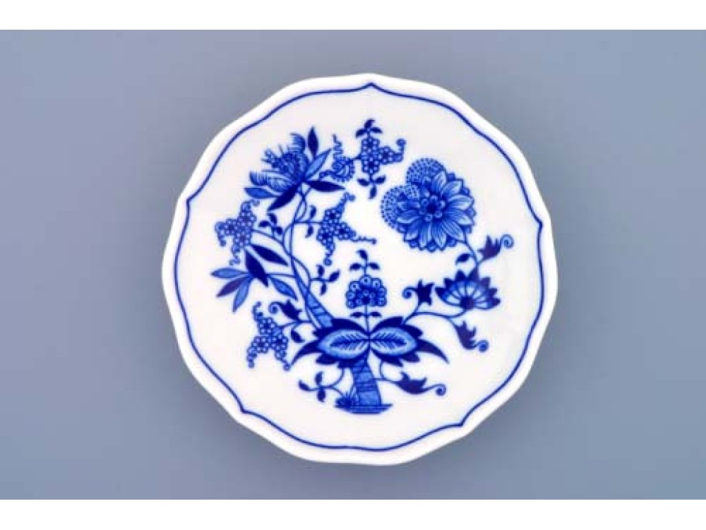 GREEN  Zwiebelmuster Saucer A/1 13cm Original Blue Onion Pattern Bohemia from Dubi 