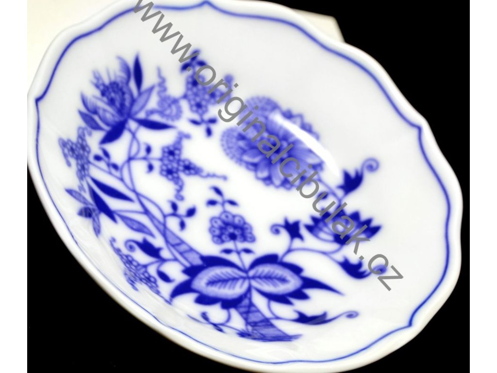 GREEN  Zwiebelmuster Saucer A/1 13cm Original Blue Onion Pattern Bohemia from Dubi 