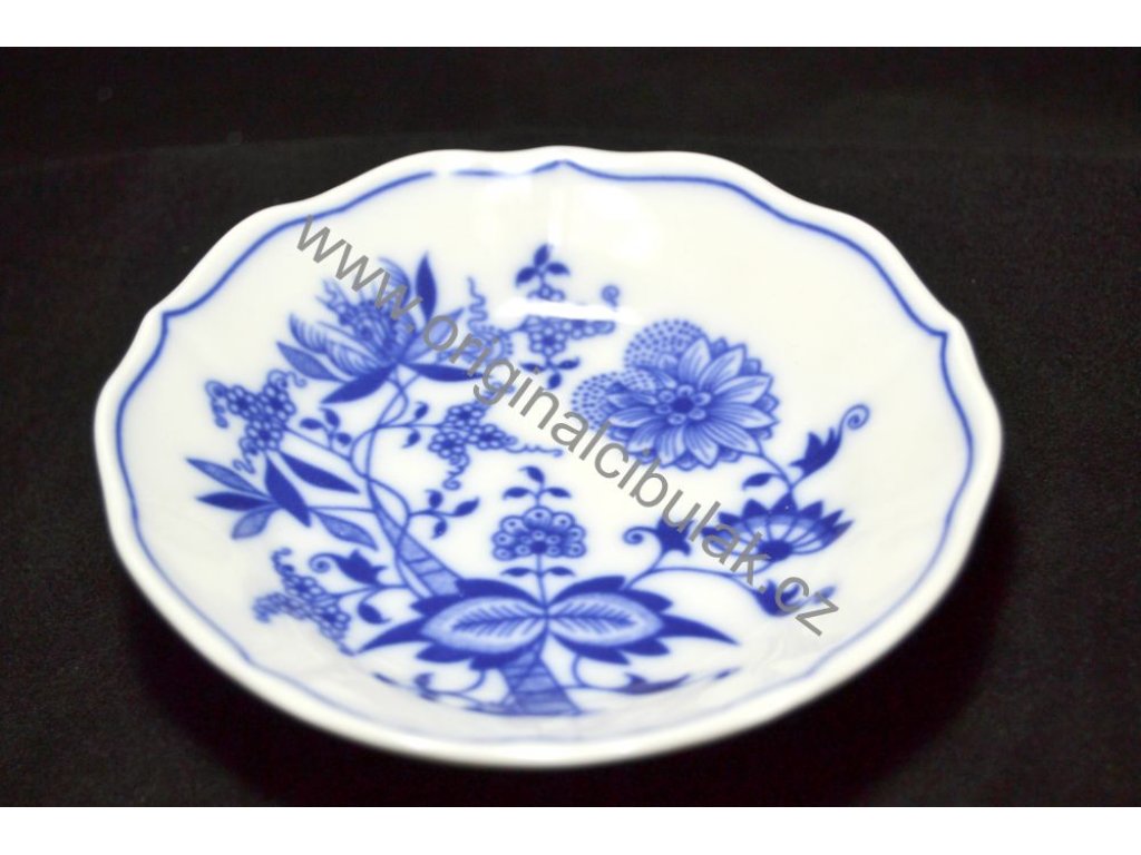 GREEN  Zwiebelmuster Saucer A/1 13cm Original Blue Onion Pattern Bohemia from Dubi 