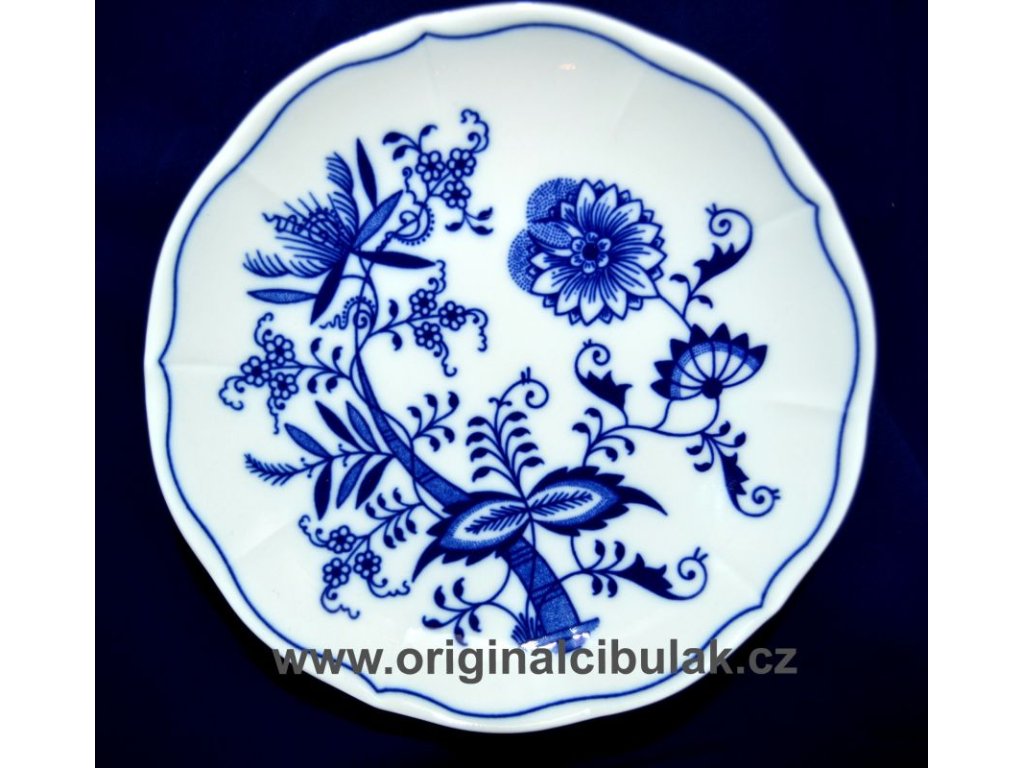 GRÜN  Zwiebelmuster Untertasse (Bouillon) 17,5cm  Original Bohemia Porzellan Dubi Karlsbader