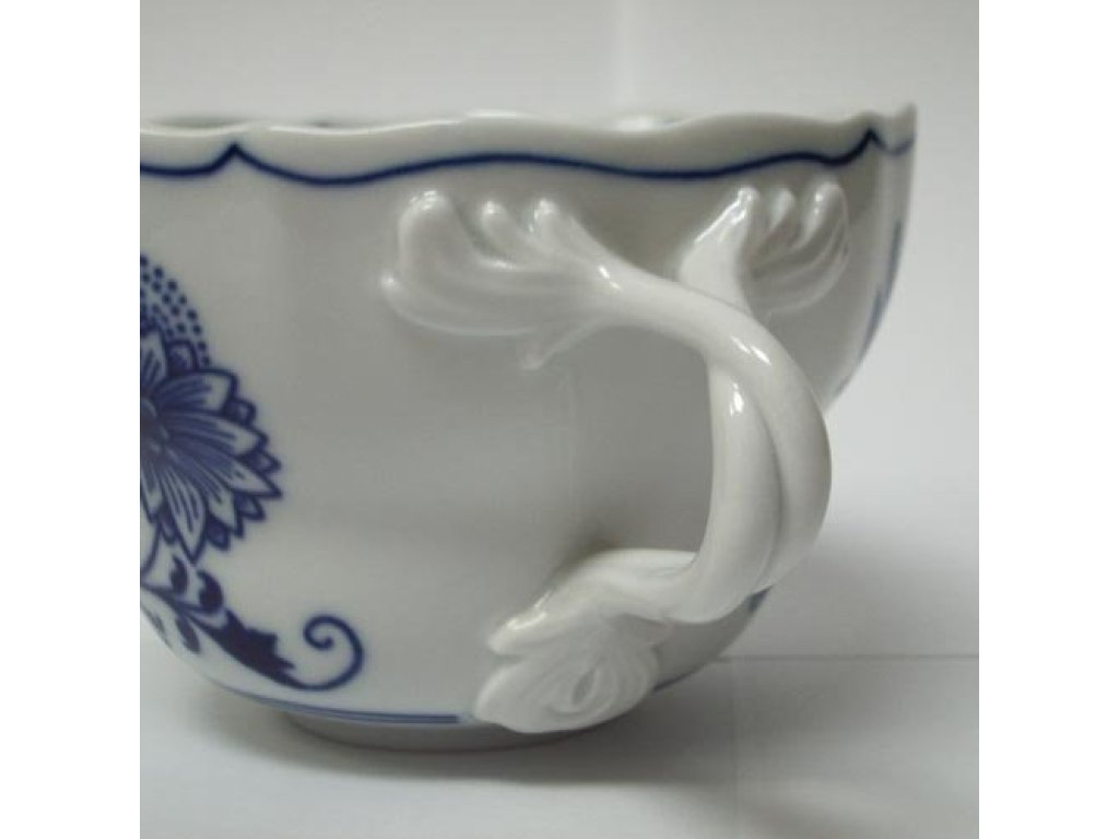 GRÜN  Zwiebelmuster Tasse und Untertasse D+D 0,35l Original Bohemia Porzellan Dubi Karlsbader 