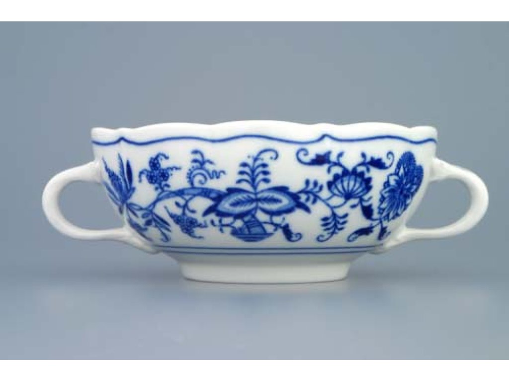 GREEN  Zwiebelmuster Soup cup (bouil.) 0.30l Original Blue Onion Pattern Bohemia from Dubi 