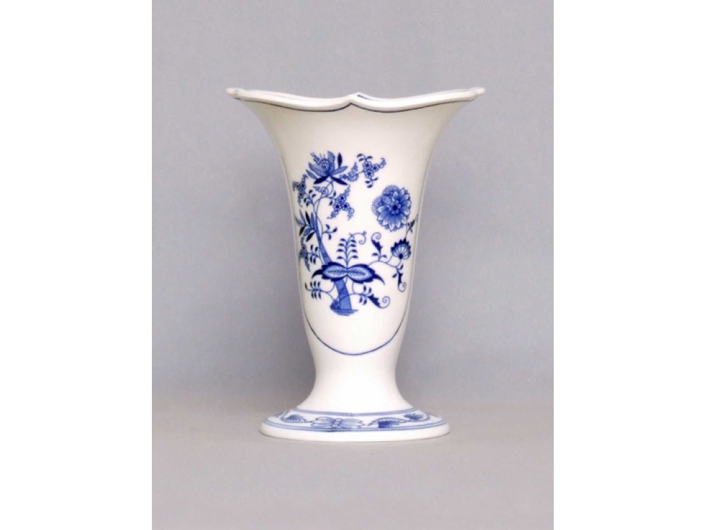 GRÜN  Zwiebelmuster Vase 505/3 Dux 15,5 x 14,6 x 20,0 cm Original Bohemia Porzellan Dubi Karlsbader 