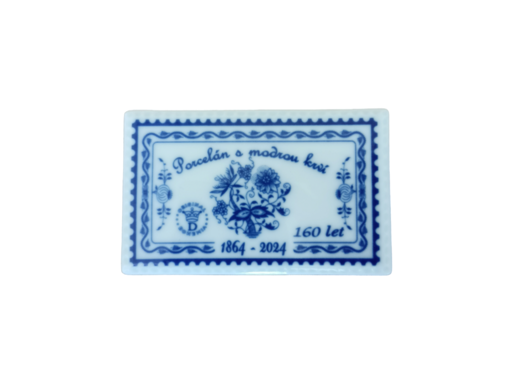 Zwiebelmuster postage stamp 160 years blue onion patern Bohemia Dubi