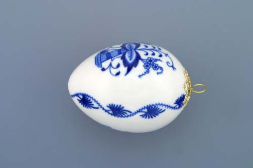 Zwiebelmuster Osterschmuck Eier 7,5cm Original Bohemia Porzellan aus Dubi