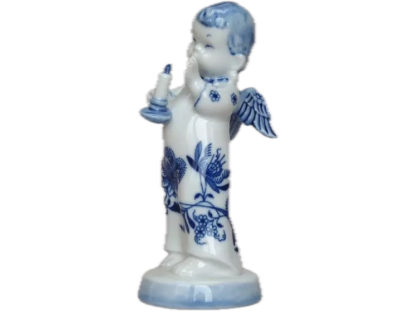 Cibulák Anjelik so sviečkou 15cm Originálny Český Porcelán Dubí 2.akosť