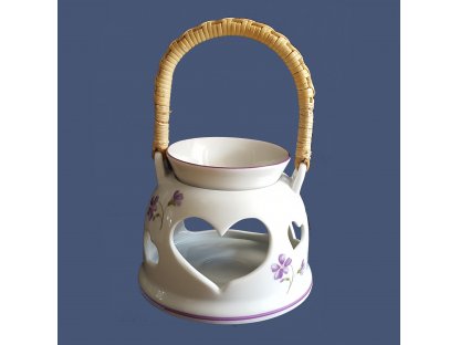 Aróma lampička 10cm FIALKY Český porcelán Dubí